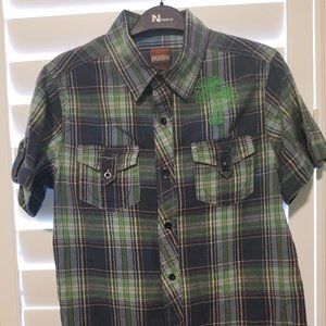 Maximum Overdrive Boys Plaid Casual Shirt